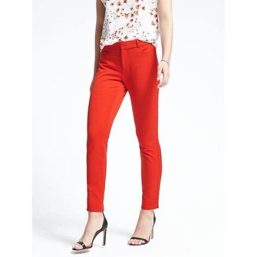 Banana Republic Red Sloan Pant Size 10 Petite